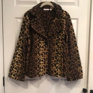 Susan Graver size XS 1-button fleece jacket